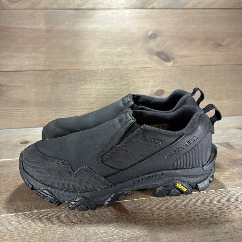 merrell coldpack 3 thermo moc womens size 8 shoes black leather waterproof